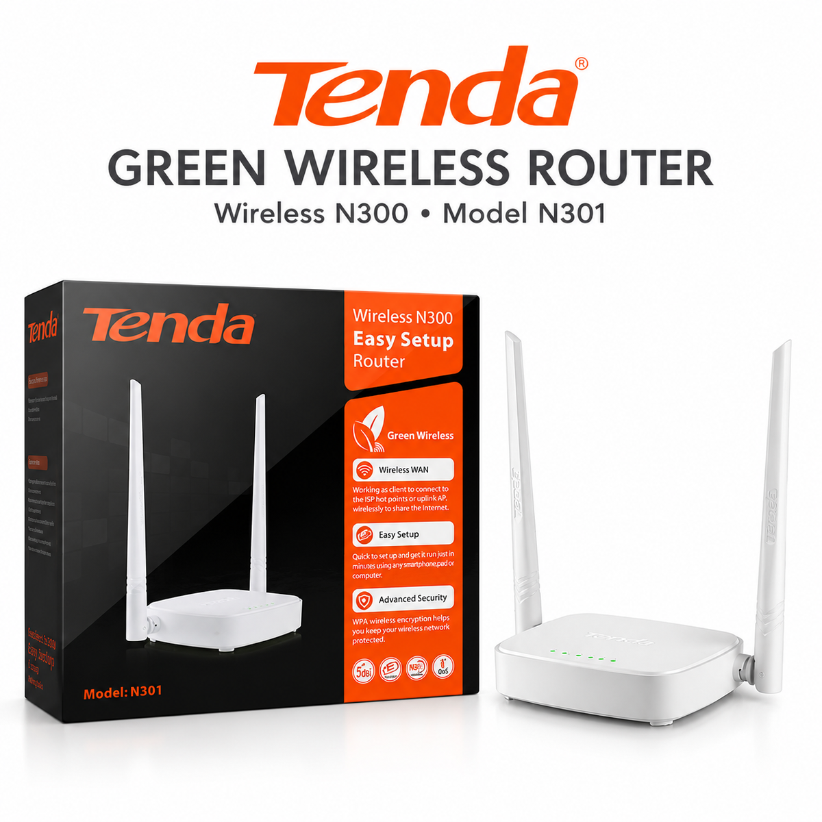 Tenda Router N301 - N300 | Wi-Fi Router