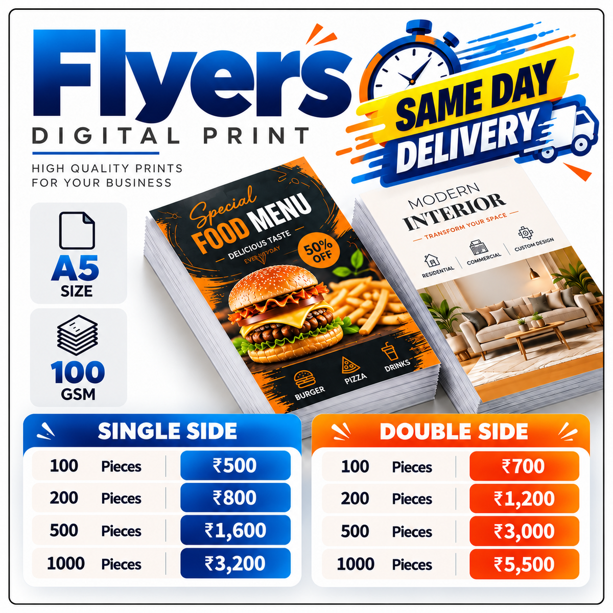 Flyers - A5 | Digital | 100gsm